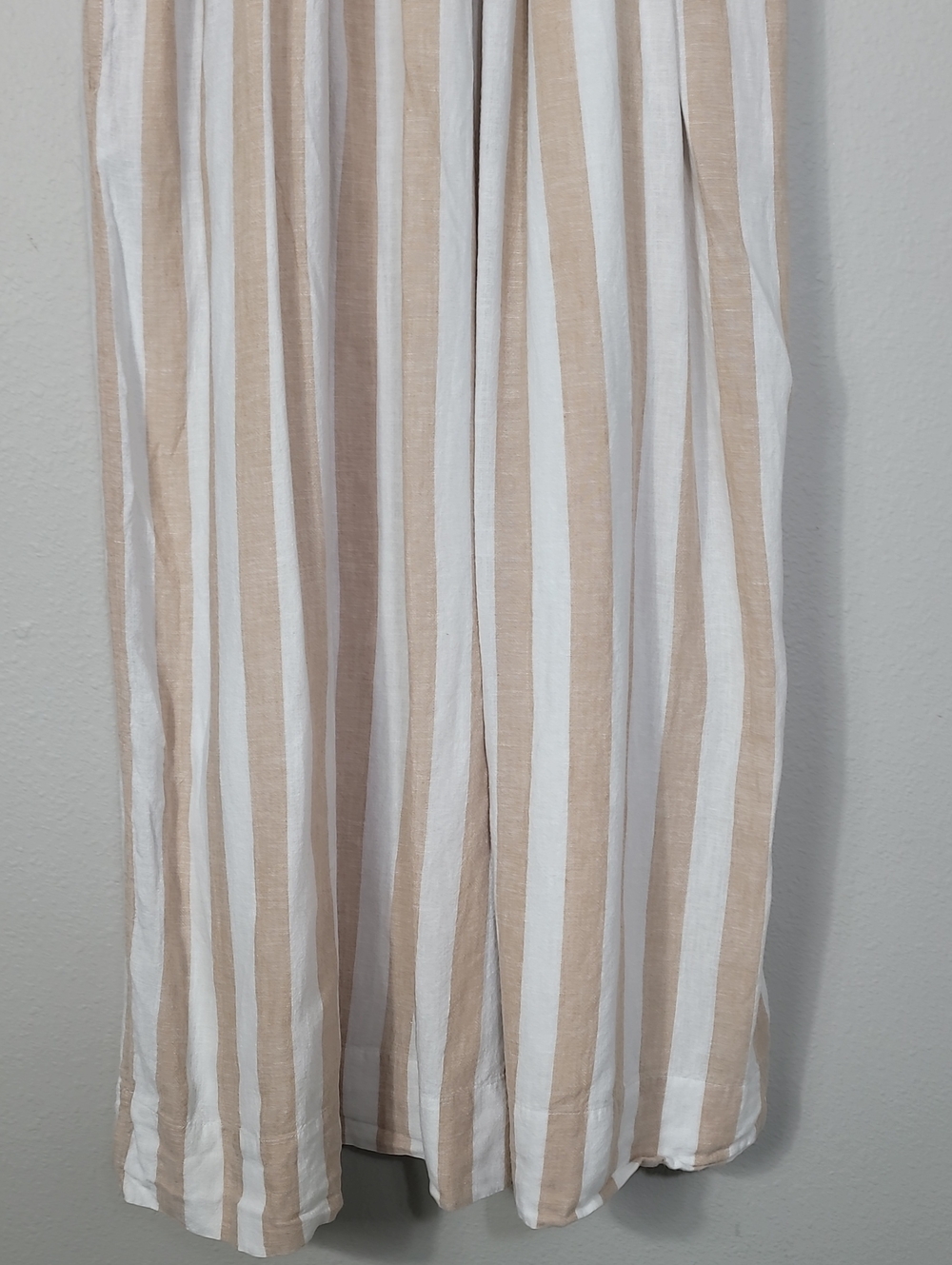 Crown & Ivy Linen Blend Striped Maxi Dress Size 12 Pockets Coastal - Picture 4 of 11